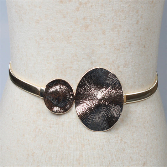 Metal spring waist chain