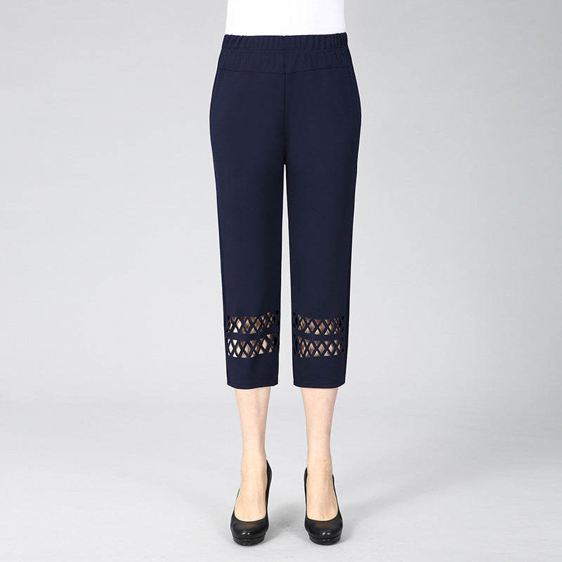New Straight Hollow Embroidered Casual Pants