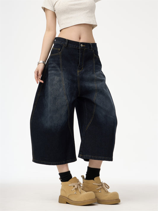 Forår Amerikansk Retro Broderede Baggy Jeans