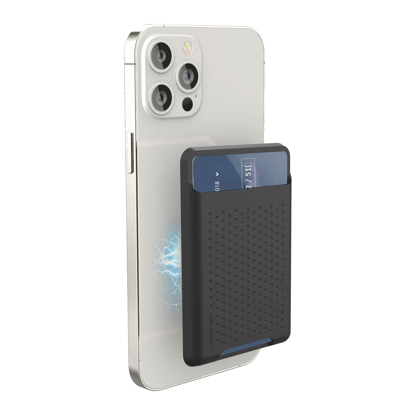 Strong Magnetic Silicone Mobile Phone Back Sticker Card Case