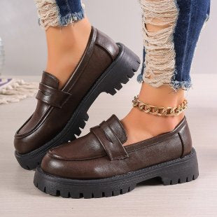 Plus Size Sponge Cake Platform Slip-on Leisure Pumps