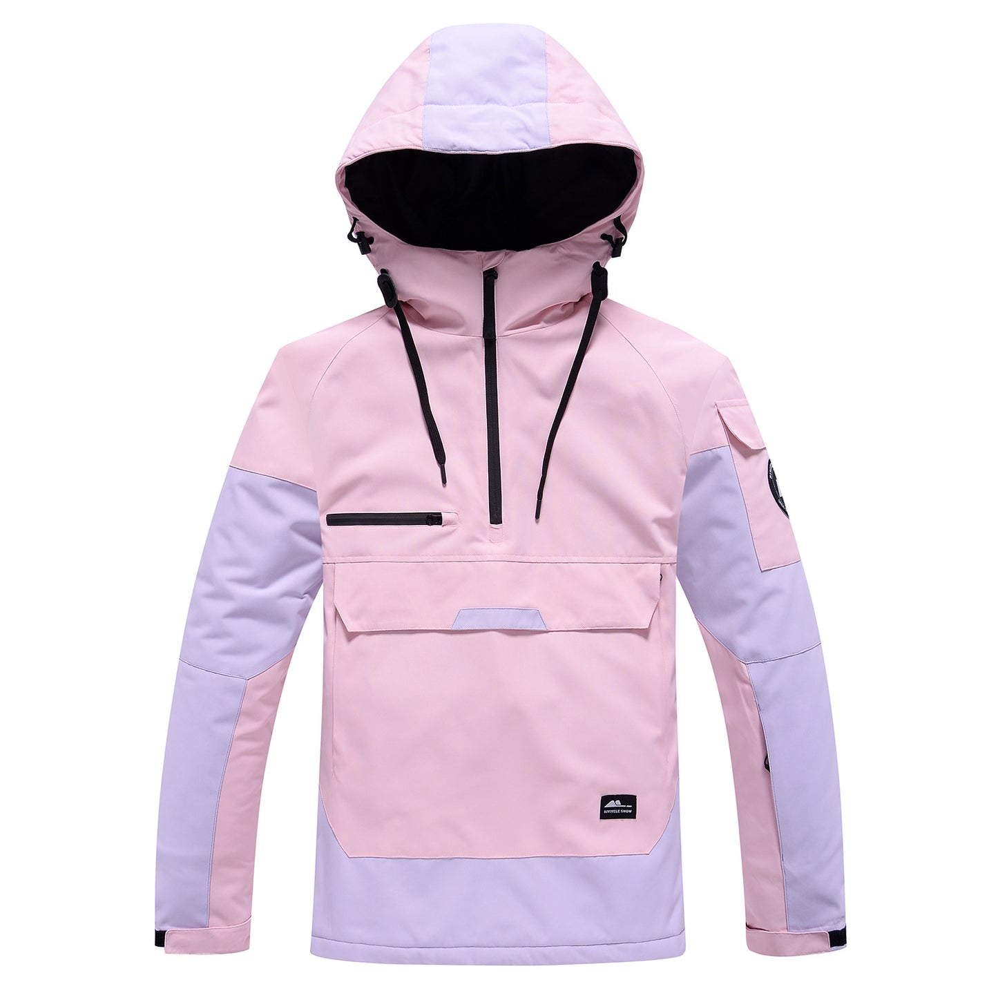 Kontrastfarvet vindtæt vandåndbar skihoodie til par