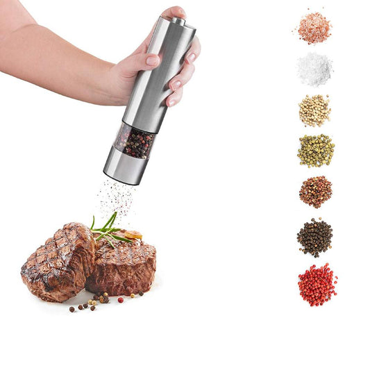 Electric Salt And Pepper Grinding Unit 2 PacksElectronically AdjustableVibrator Ceramic Grinder Automatic Onehanded