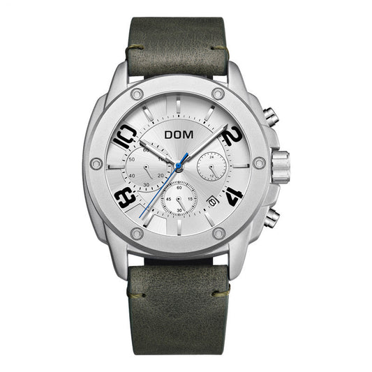 Belt three-eye sports watch