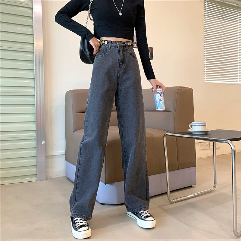 Women's Plus Size High-rise Wide-leg Jeans