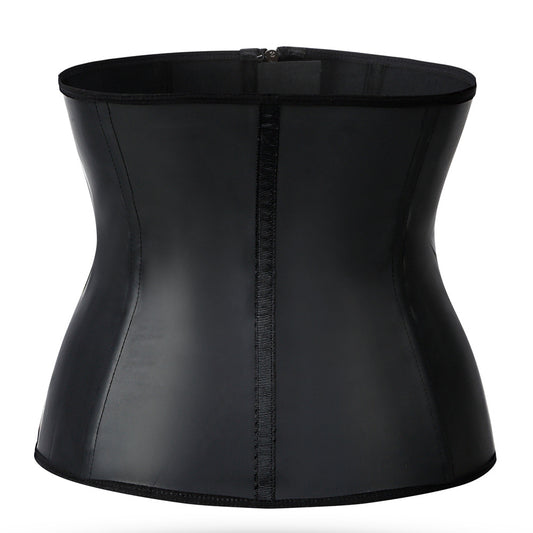 Latex zipper inner breasted smooth waist