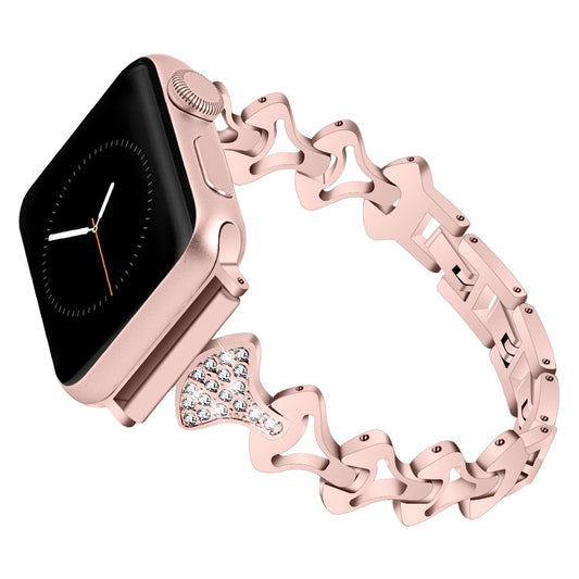 Diamond-encrusted metal strap