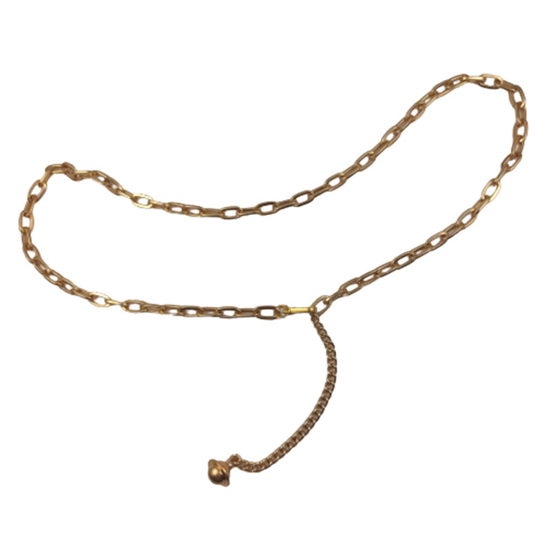 Fashion All-match Metal Belt Decorated Dress Shirt Chain
