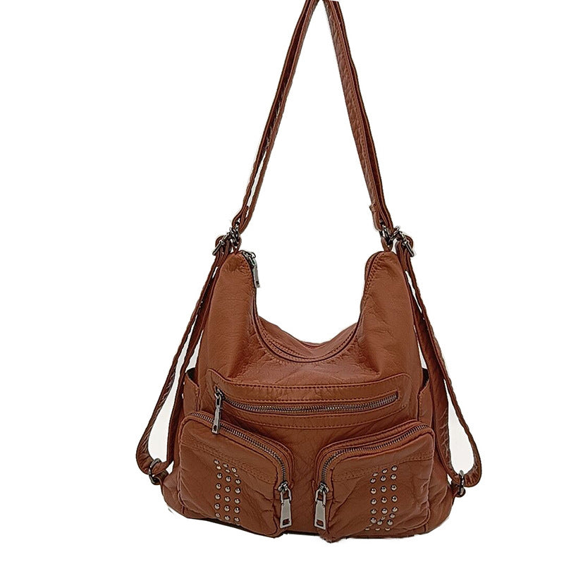 Letvægts Retro Crossbody Taske med Stor Kapacitet