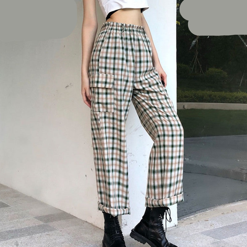 High waist versatile straight wide leg leisure