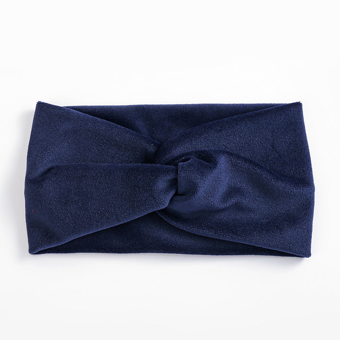 Women's wide brim cross velvet headband hair band
