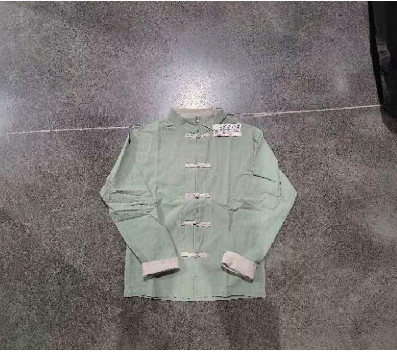 Chinese Style Cotton And Linen Shirt Multi-color Top