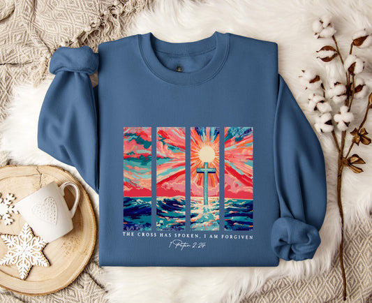 Plus Size Drop-shoulder Sleeve Printed Sweater