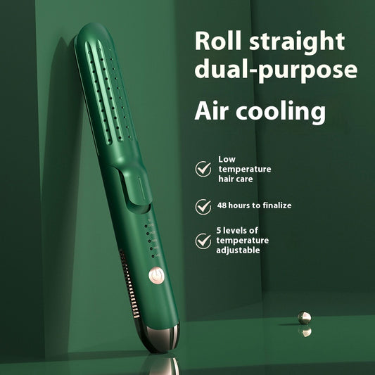 Hair Curler And Straightener Dual-use Hair Straightener Straight White Wind Plastic Curly Hair