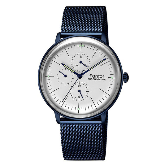 Simple six-pin multi-function mesh strap watch