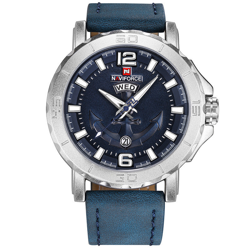 Day belt quartz watch