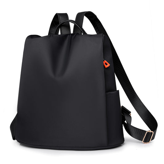 Solid Color Casual Ladies Backpack Oxford Cloth Backpack