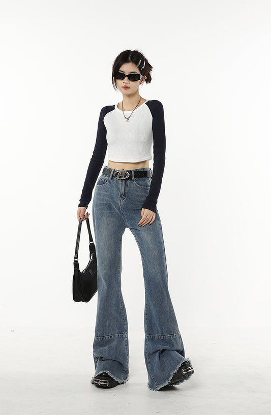 Women In Europe And America Who Design Niche Micro-flared Pants
