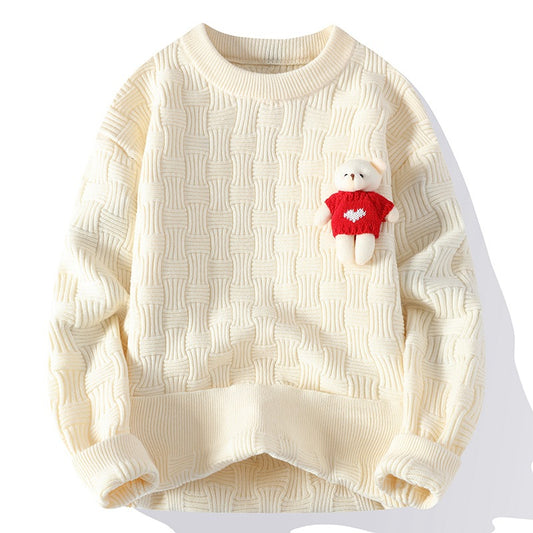 Rundhalset afslappet løs sweater