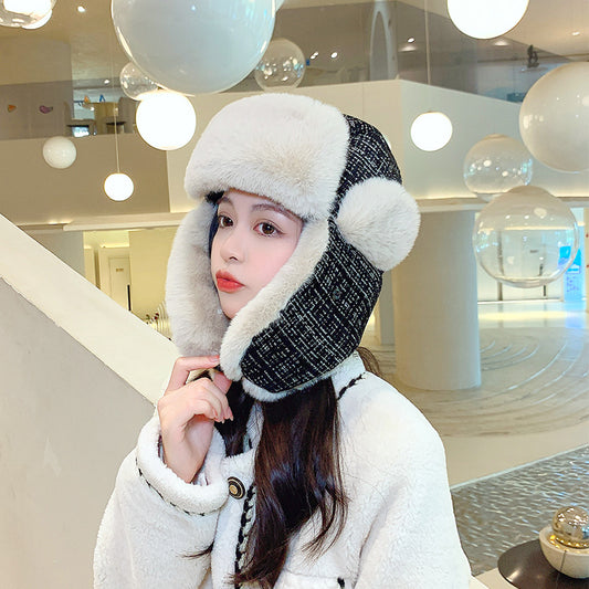 Winter Women's Ear Protection And Wind Protection Cold-proof Thermal Cotton Hat