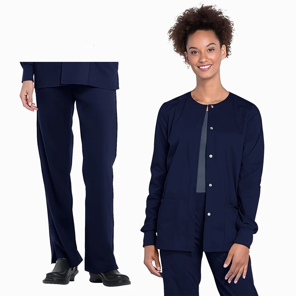 Womens Long-sleeve Top And Pants Two-piece Set