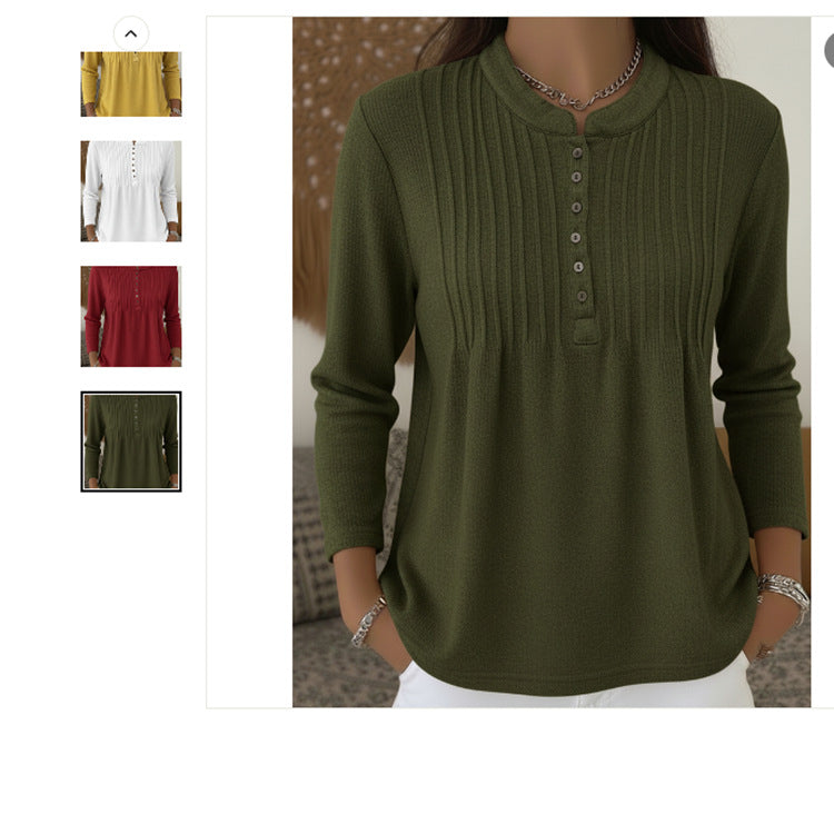 Womens Casual Crew-neck Knit Top