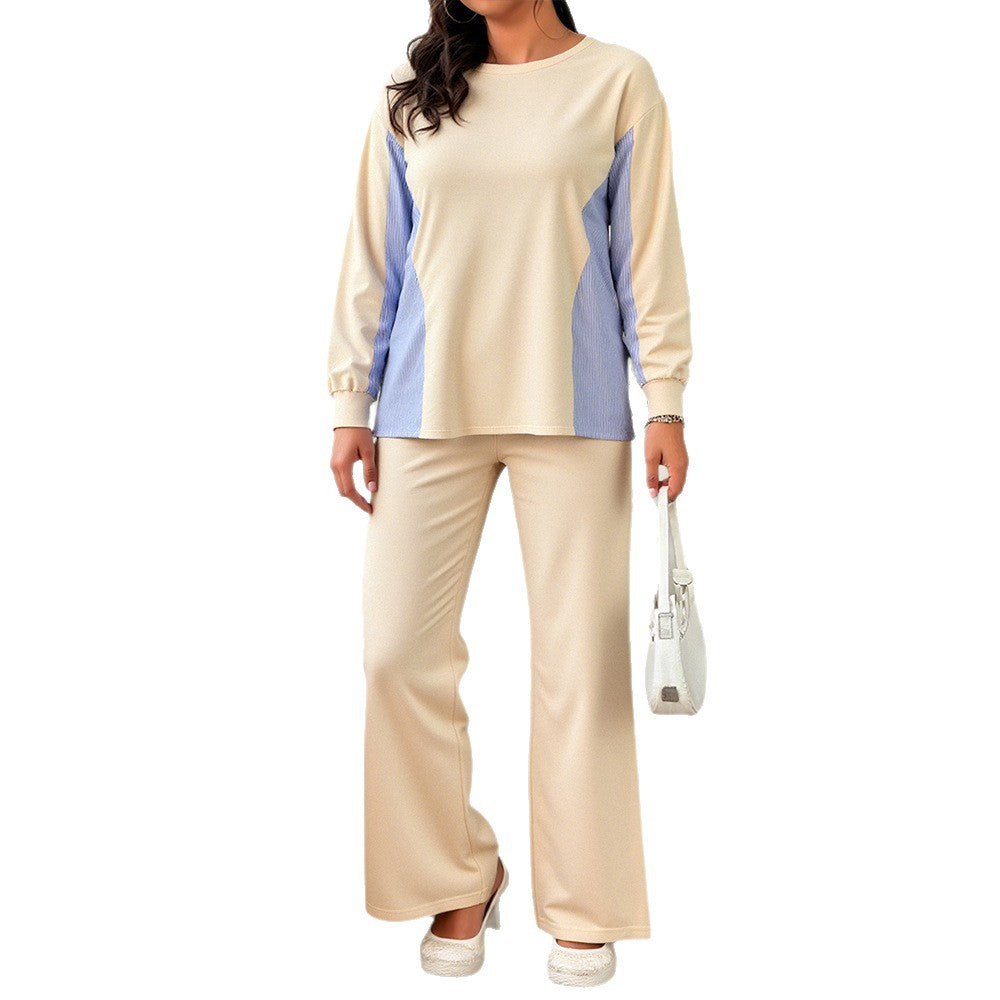 Front Short And Back Long Splicing Design With Pockets Top And Pants Set
