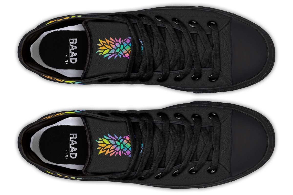 Men's And Women's Fashion Color Printing High-top Canvas Shoes