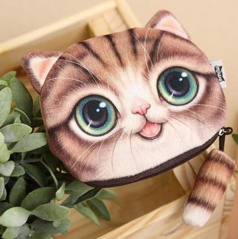 3D Big eyed Cat Coin Purrse