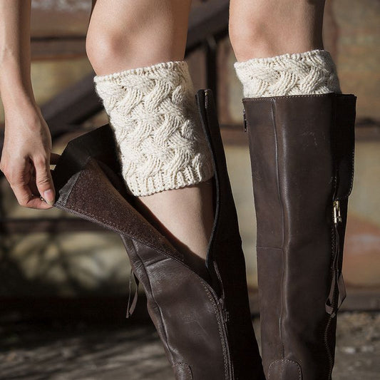 Boots Cover Short Thick Needle Thickened Bamboo Woven Wool Socks