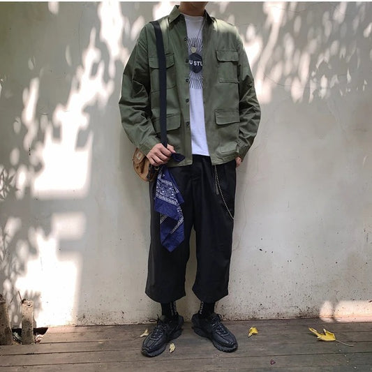 Men's long sleeve shirt Casual coat