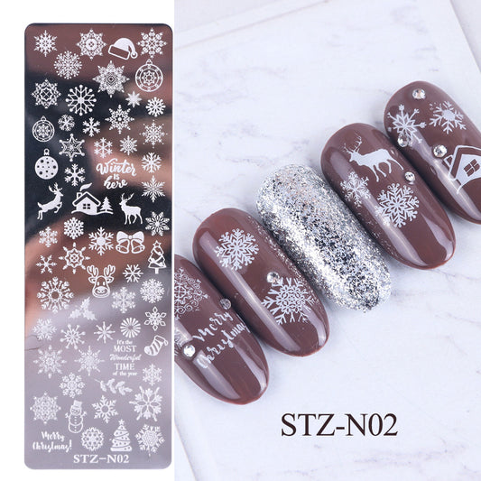 Nail print long steel plate