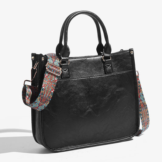 Soft Leather Large Capacity Crossbody Shoulder Tote Bag