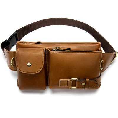 Læder Herre Taljelag Læder Retro Herre Skulder Crossbody Taske