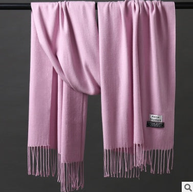 Cashmere Scarf Long Section Ladies Warm Thick Solid Color Variegated Shawl Wholesale