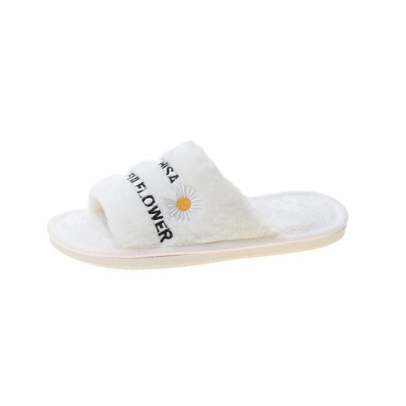 Casual home plush platform slippers