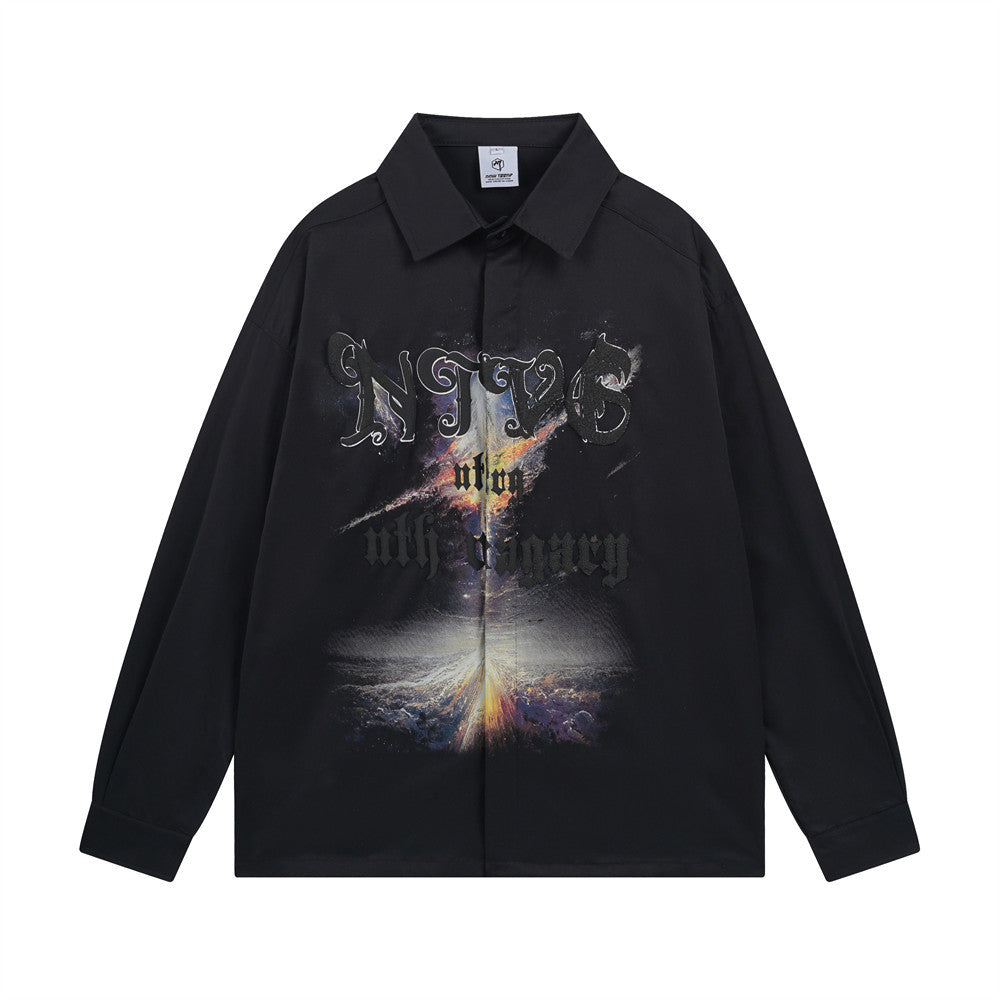 Men's Trendy High Street Spring And Autumn Casual Loose Japanese Style Shirt