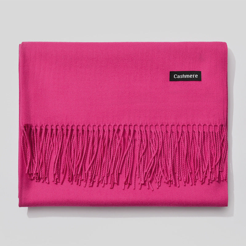 Cashmere scarf solid color