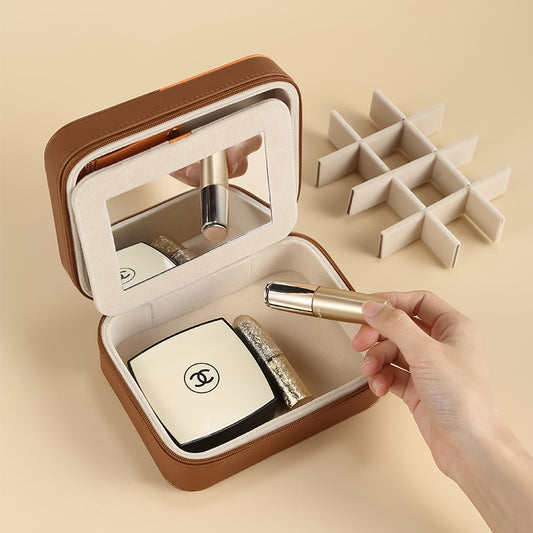 Multifunctional leather simple Korean jewelry box