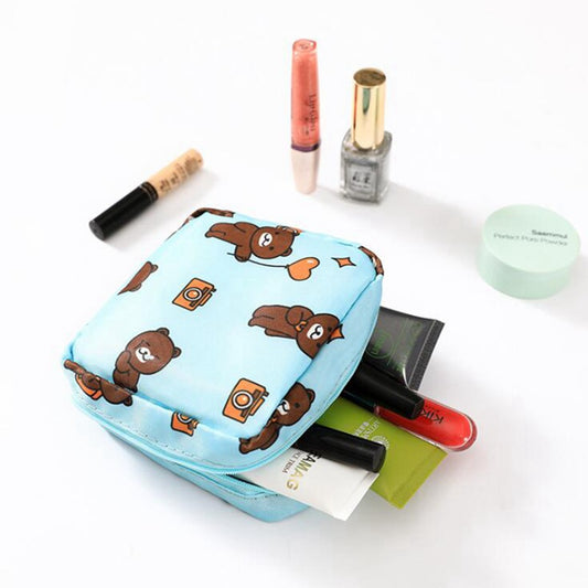 Sanitary napkin aunt towel storage bag girl heart portable