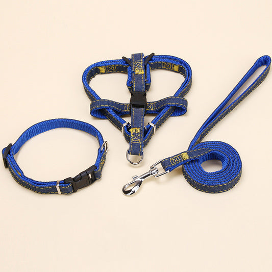 Pet Cowboy Traction Collar Dog Chain Set