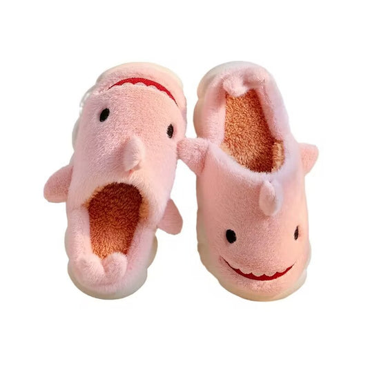 Children's Fashionable Simple And Cute Shark Cotton Slippers