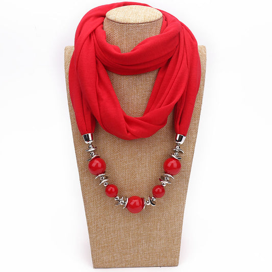 Gorgeous Bead Pendant Ring Bib Ladies
