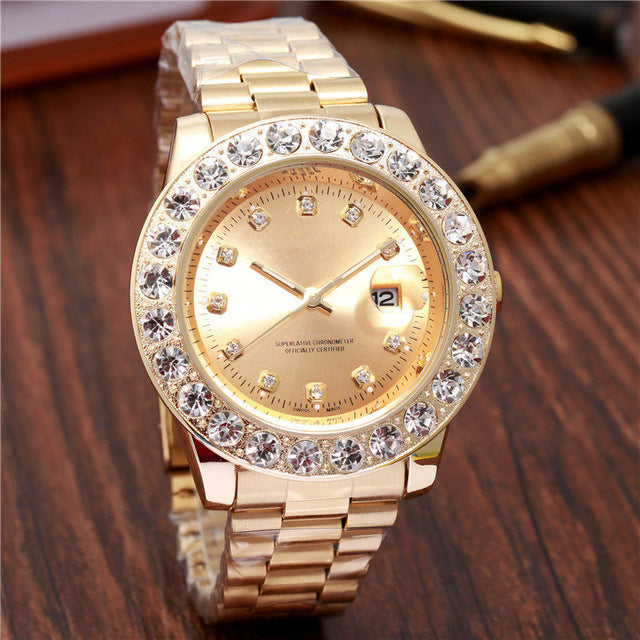 Stainless steel quartz watch