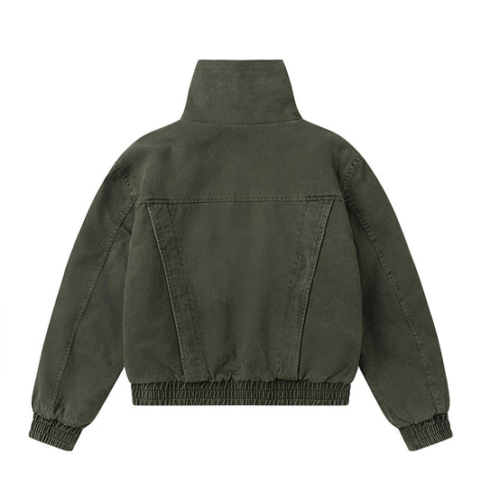 New Winter High Collar Warm Cotton-padded Clothes Short Puffer Jacket