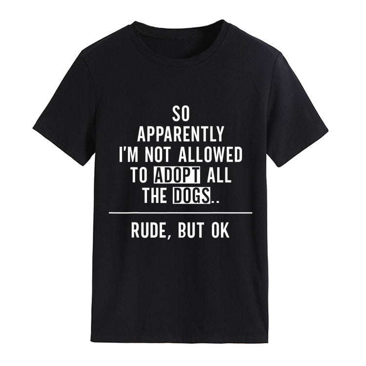 Fashion Round Neck Letter Loose Short Sleeve T-shirt For Women