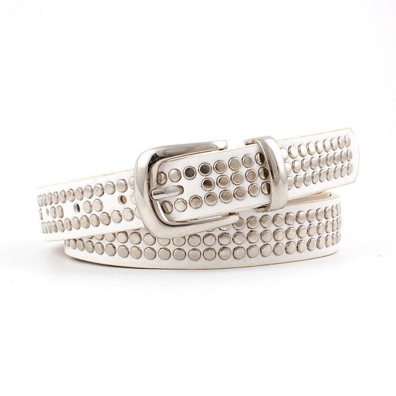 Women's rivet jeans belt