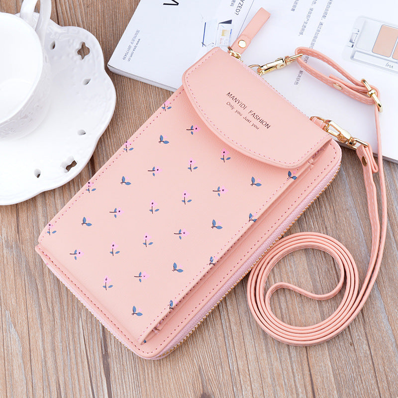 Blød Læder Printet Multifunktionel Crossbody Skuldertaske