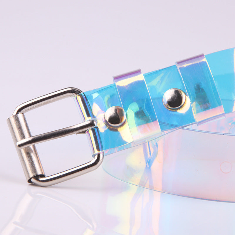 Colorful transparent plastic belt