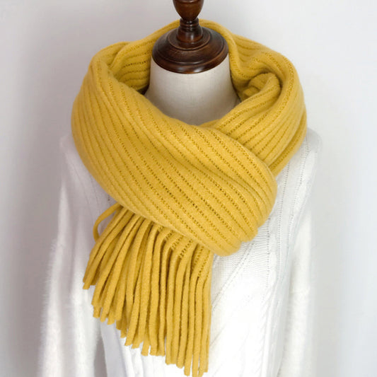 Versatile New Knitted Couple Thickened Warm Wool Scarf